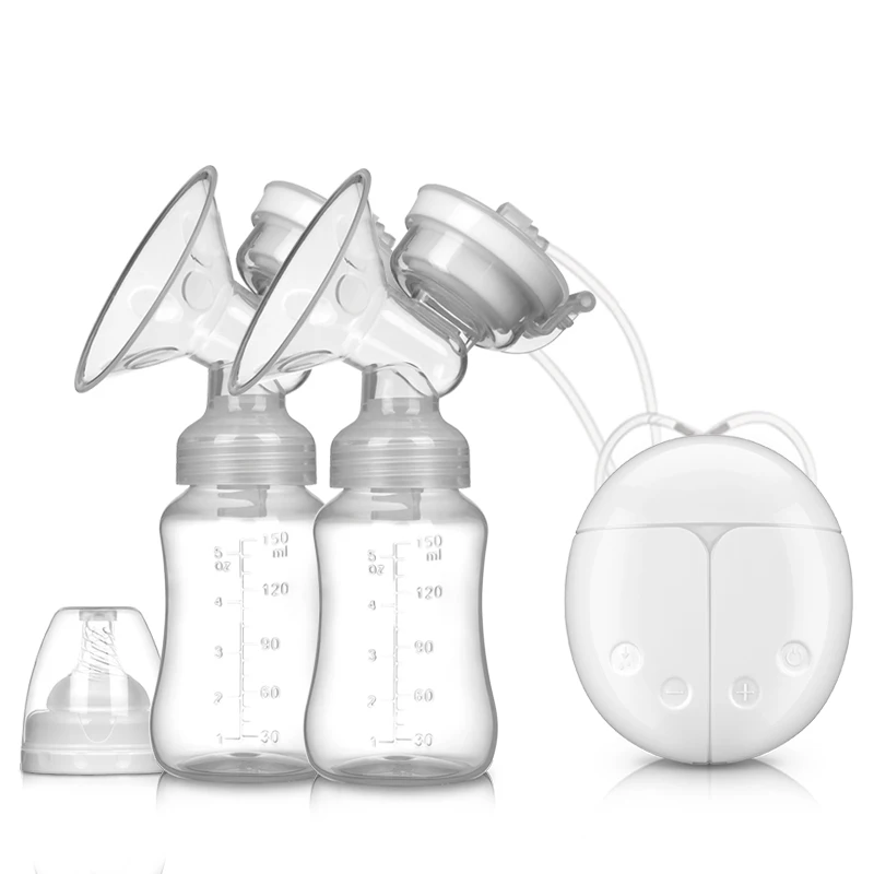 Food grade silicone usb charging double electric breast milk pump with feeding bottle, White, blue , pink
Food grade silicone usb charging double electric breast milk pump with feeding bottle, White, blue , pink