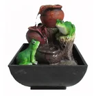 animal frog decorative indoor water fountain resin crafts