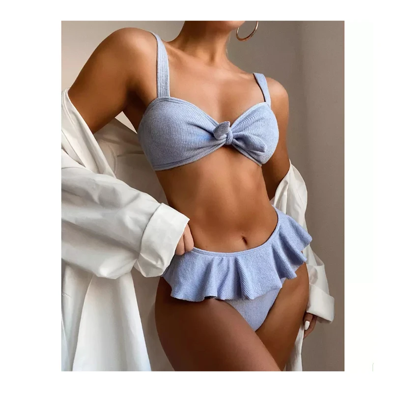 Ruffle Women's Swimsuit Sexy Two Piece Bathing Suits Swimming Women Solid Flounce Swimsuit Push-up Bikini, Flower
Ruffle Women's Swimsuit Sexy Two Piece Bathing Suits Swimming Women Solid Flounce Swimsuit Push-up Bikini, Flower