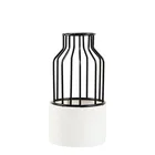 New Simple Ceramic Porcelain Metal Flower Vase for Home Decor