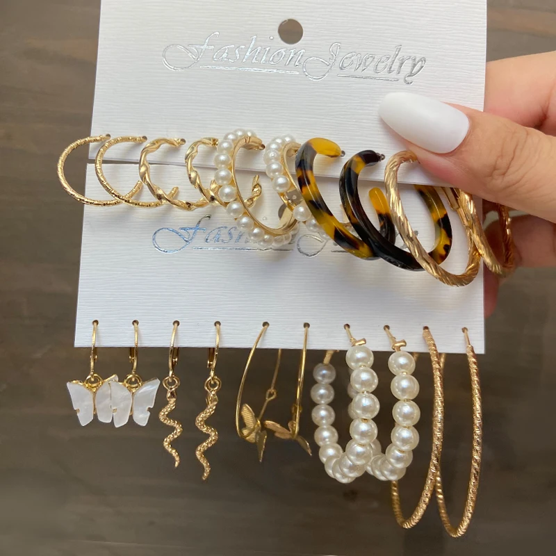 Bohemian Gold Snake Butterfly Drop Earrings Set Women Pearl Acrylic Dangle Earrings 2021 Trend Set Of Earrings Jewelry
Bohemian Gold Snake Butterfly Drop Earrings Set Women Pearl Acrylic Dangle Earrings 2021 Trend Set Of Earrings Jewelry