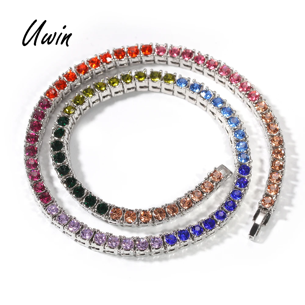 Wholesale Mens Diamond Tennis Chain Rainbow Colored Rhinestone Choker Mens Women Necklace Bling Hip Hop Jewelry, Gold, silvery, rose gold in stock
Wholesale Mens Diamond Tennis Chain Rainbow Colored Rhinestone Choker Mens Women Necklace Bling Hip Hop Jewelry, Gold, silvery, rose gold in stock