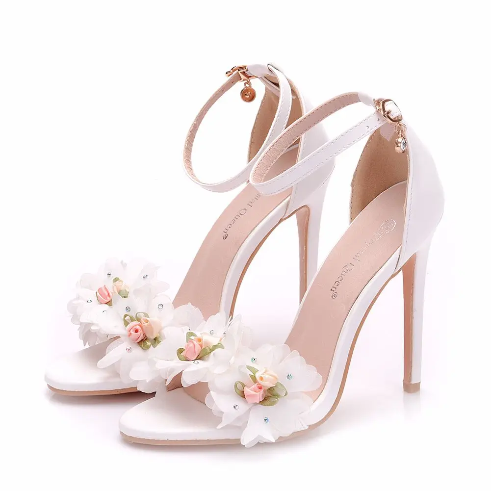 Sweet white Flower Sexy Dress Wedding Shoes Women Lacing Ankle Strap Peep Toe High Heels Sandals
Sweet white Flower Sexy Dress Wedding Shoes Women Lacing Ankle Strap Peep Toe High Heels Sandals