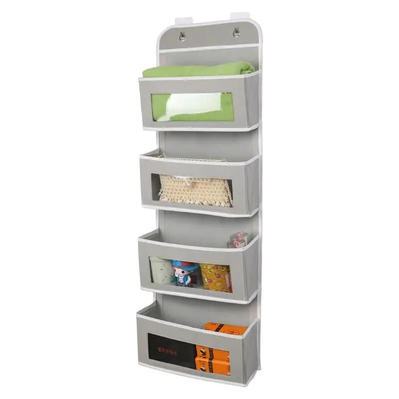 HO-A001 Over The Door Pocket Organizer Wall Mount 4 Clear Window Pocket Organizer Wall Hanging Storage Organizer, Grey or customized color
HO-A001 Over The Door Pocket Organizer Wall Mount 4 Clear Window Pocket Organizer Wall Hanging Storage Organizer, Grey or customized color