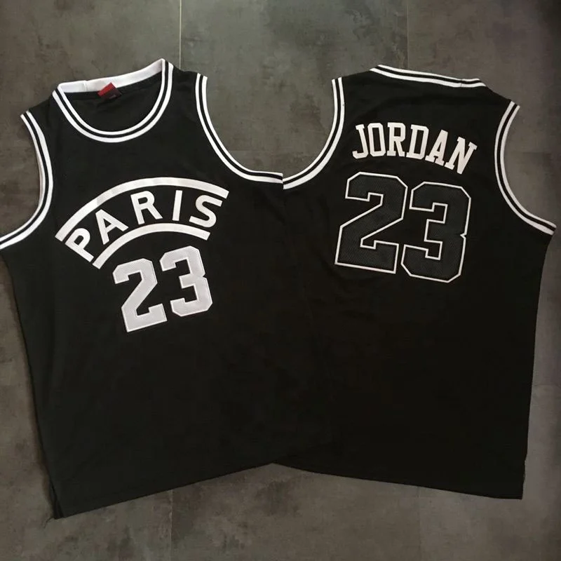 Jordan 23# Paris Saint-Germain black embroidery jersey embroidery men polyester quick dry jerseys basketball wear, As pictures
Jordan 23# Paris Saint-Germain black embroidery jersey embroidery men polyester quick dry jerseys basketball wear, As pictures
