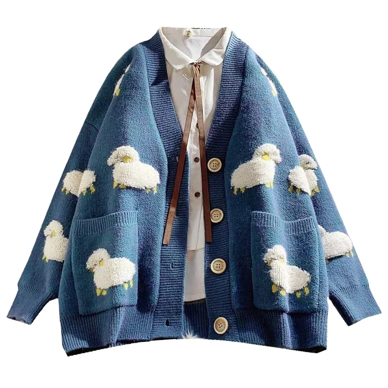 Autumn Winter Fashion Korean Style Women Casual Sweater and Cardigans Long Sleeve V neck Button Up Oversized Jacket, Customized color
Autumn Winter Fashion Korean Style Women Casual Sweater and Cardigans Long Sleeve V neck Button Up Oversized Jacket, Customized color