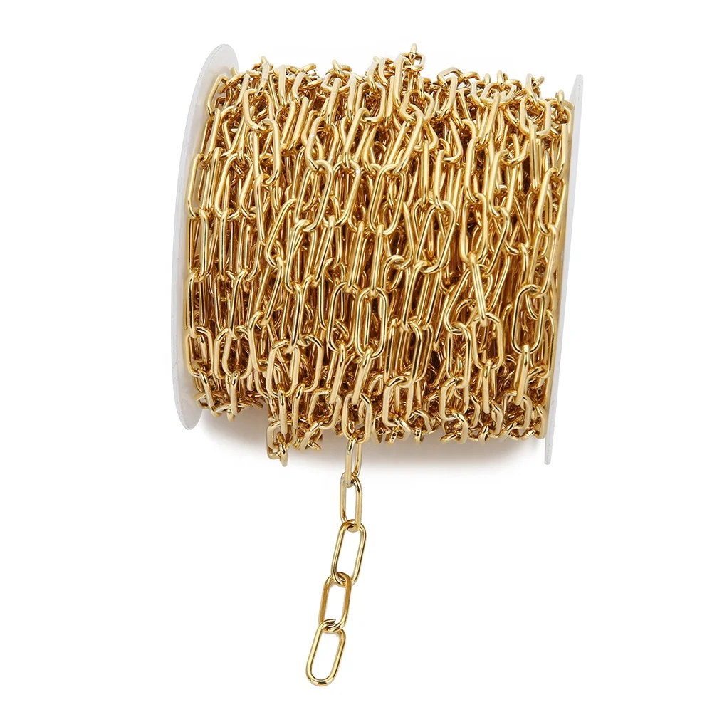 18K Gold Plated Cuba Hip Hop Chain Stainless Steel Gold Color Link Chains for DIY Jewelry Making Accessories For Necklace
18K Gold Plated Cuba Hip Hop Chain Stainless Steel Gold Color Link Chains for DIY Jewelry Making Accessories For Necklace