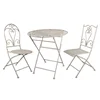Fancy French Style New White Metal Gardeners Eden Furniture Table Set With Dining Chairs Garden Set Table In Dining Tables
