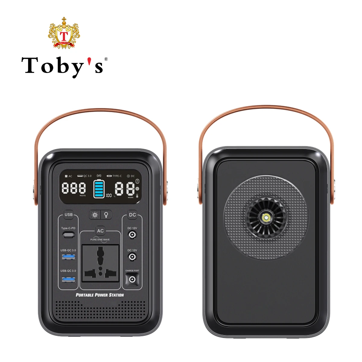 Tobys Rechargeable Power Station Energy Storage Portable Power Outdoor Supply Inverter 10W wireless quick charge TYPE-C-PD 60W, Black
Tobys Rechargeable Power Station Energy Storage Portable Power Outdoor Supply Inverter 10W wireless quick charge TYPE-C-PD 60W, Black