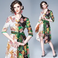 In stock new design european style fashion printing sexy v neck half sleeves irregular vintage elegant women smart casual dress
In stock new design european style fashion printing sexy v neck half sleeves irregular vintage elegant women smart casual dress