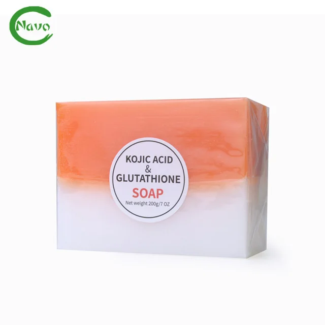 Private Label 200g size for skin kojic with glutathione whitening soap, White and orange
Private Label 200g size for skin kojic with glutathione whitening soap, White and orange