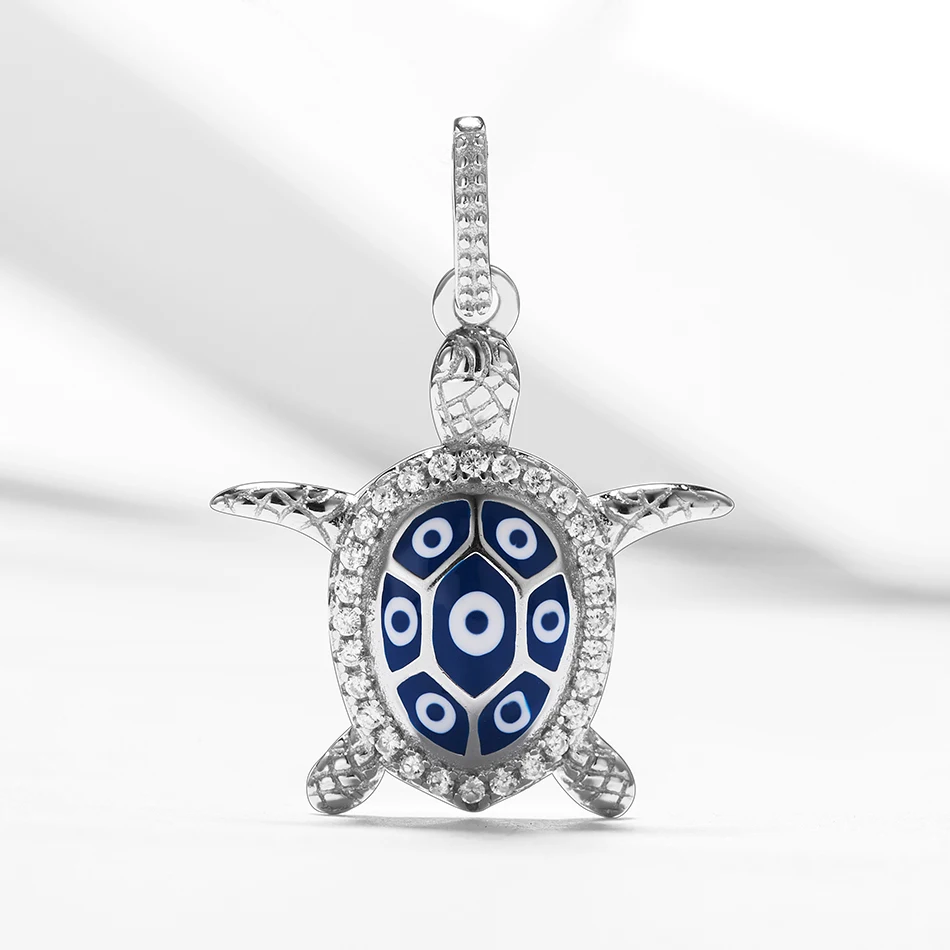 Jewelry Making 925 Sterling Sliver Tortoise Pendant For Woman Cubic Zircon Turkish Eye Pendant Necklace Gift
Jewelry Making 925 Sterling Sliver Tortoise Pendant For Woman Cubic Zircon Turkish Eye Pendant Necklace Gift