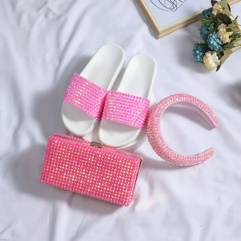 2021 Ladies Fashion Sandals Rhinestone Purse Purse And Shoe Set Women Hand Bag Sets Sandal And Purse Set Shoes With Matching Bag, 3 colors
2021 Ladies Fashion Sandals Rhinestone Purse Purse And Shoe Set Women Hand Bag Sets Sandal And Purse Set Shoes With Matching Bag, 3 colors
