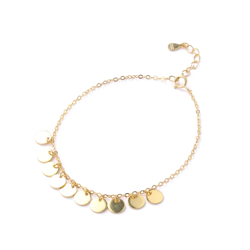2019 Plated 14K Gold Round Disc 925 Sterling Silver Tassel Bracelet Jewelry For Women Gift
2019 Plated 14K Gold Round Disc 925 Sterling Silver Tassel Bracelet Jewelry For Women Gift
