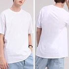 T-shirt Blank Tshirt Brand Quality Customized Logo Classic 100% Cotton White Basic Plain Blank T-shirt