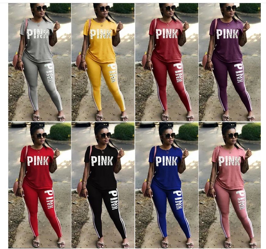 Pink Letter Print Sweatsuit Women Set Plus Size Set Short Sleeve Tops Skinny Pants Two Piece Tracksuit Fall Casual 2 Piece Set
Pink Letter Print Sweatsuit Women Set Plus Size Set Short Sleeve Tops Skinny Pants Two Piece Tracksuit Fall Casual 2 Piece Set