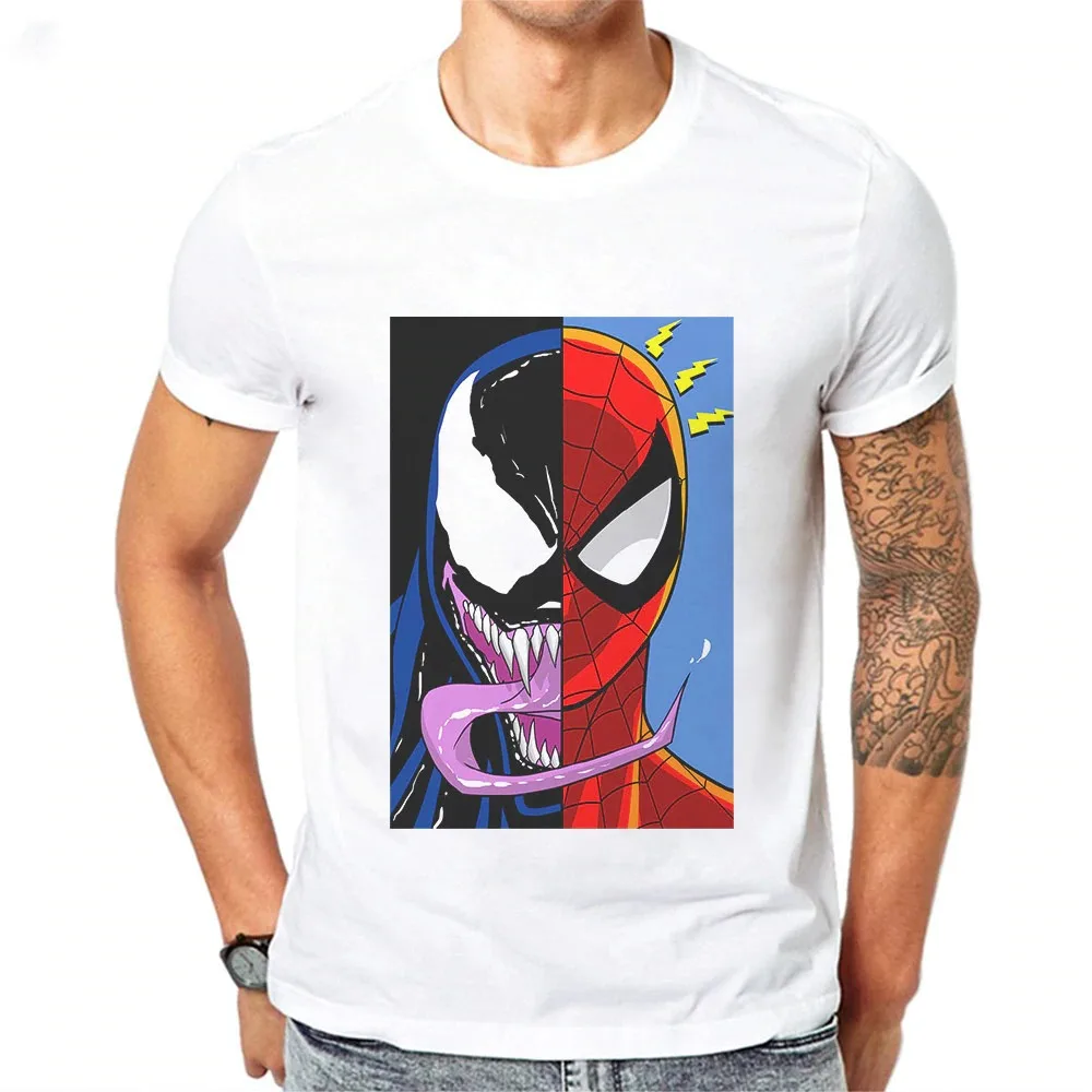 Wholesale Spiderman men t shirt Venom graphic tees men hip hop white cotton fashion summer top O-Neck Cotton tee shirt
Wholesale Spiderman men t shirt Venom graphic tees men hip hop white cotton fashion summer top O-Neck Cotton tee shirt
