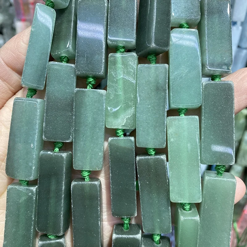Natural Rectangle Tube Shape Stone Loose Beads Green Aventurine Aquamarine for Jewelry Making DIY Design, Mutilcolor
Natural Rectangle Tube Shape Stone Loose Beads Green Aventurine Aquamarine for Jewelry Making DIY Design, Mutilcolor