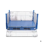 Steel Warehouse Metal Cage Pallet Collapsible Custom Steel Pallet Warehouse Wire Security Mesh Cage Metal