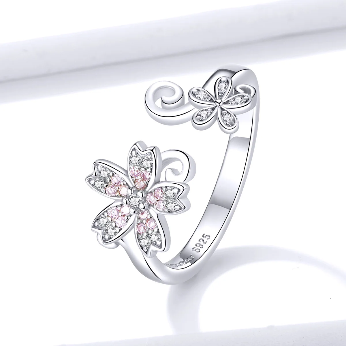 jewellry ring Pink diamond flower opening ring for Women's Day is a light luxury simplicity wind 925 sterling silver ring BSR086
jewellry ring Pink diamond flower opening ring for Women's Day is a light luxury simplicity wind 925 sterling silver ring BSR086