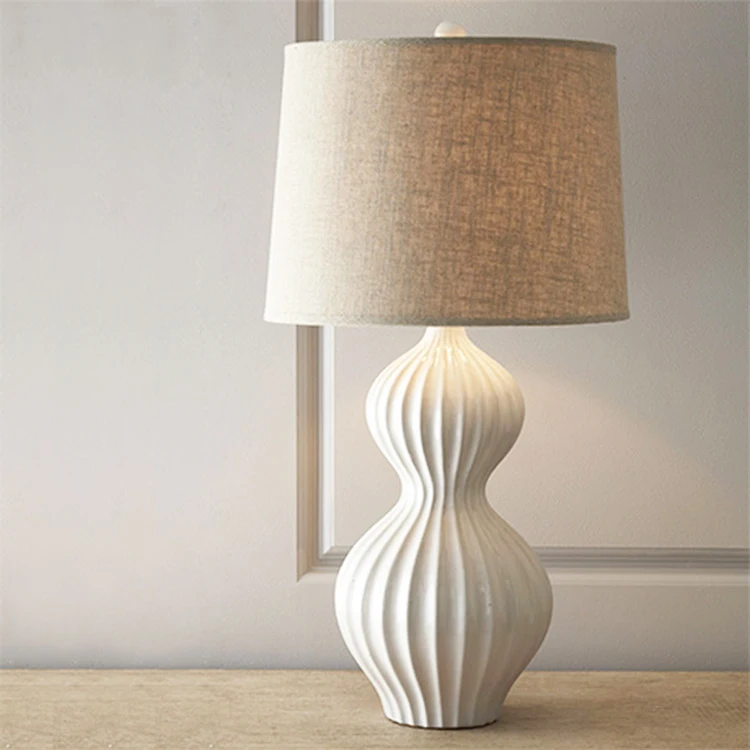 wholesale retro ceramic base table lamp Home Hotel Decorative Bedside Reading Lights