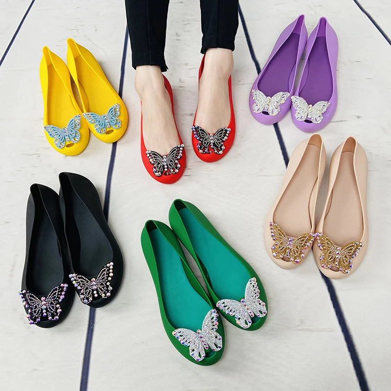 Fashion Women Flat Slip On Shoes Ladies Handmade Butterfly Fish Mouth Sandals, Picture color
Fashion Women Flat Slip On Shoes Ladies Handmade Butterfly Fish Mouth Sandals, Picture color