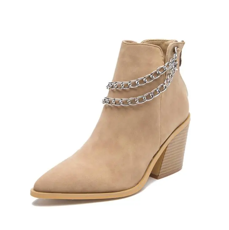 sh11521a Fashion Women's Ankle Boots Metal Chain Decoration Shoes Winter Fashion Cool Club Short Boots For Ladies
sh11521a Fashion Women's Ankle Boots Metal Chain Decoration Shoes Winter Fashion Cool Club Short Boots For Ladies