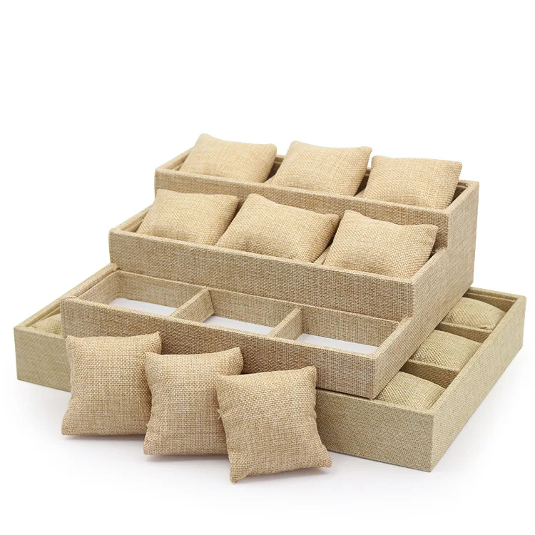 Guorui Wholesale Fashion Watch Bracelet Bracelet Frame Jewelry Linen Display Pillow, Jute, black, grey or custom
Guorui Wholesale Fashion Watch Bracelet Bracelet Frame Jewelry Linen Display Pillow, Jute, black, grey or custom