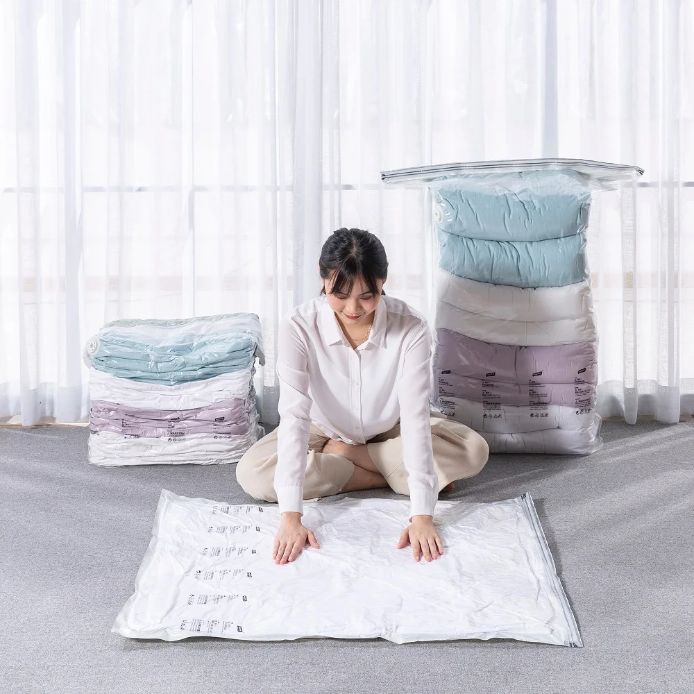 ECO-Friendly Storage Bags Extra Large Space Saver Vacuum Storage Bag for Mattress and Clothes and Beddings, Trasparent or others customize colors
ECO-Friendly Storage Bags Extra Large Space Saver Vacuum Storage Bag for Mattress and Clothes and Beddings, Trasparent or others customize colors