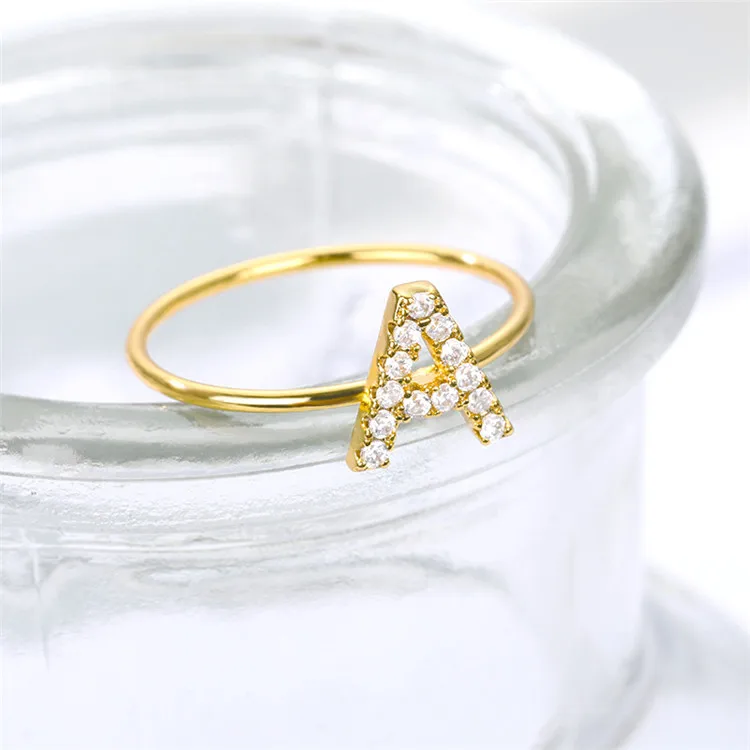 2021 new product letter ring Z gold stainless steel zircon ring creative finger ring spot wholesale, Picture shows
2021 new product letter ring Z gold stainless steel zircon ring creative finger ring spot wholesale, Picture shows
