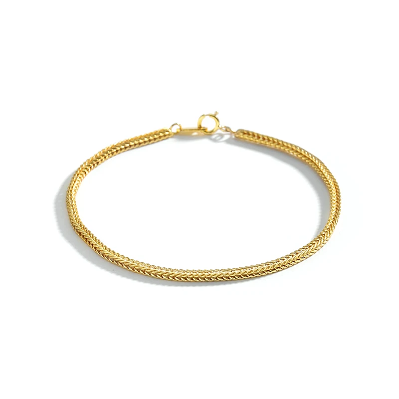Wholesale New Design Minimalist s925 Sterling Silver Gold Round Snake Bone Chain Bracelet for Women Girls
Wholesale New Design Minimalist s925 Sterling Silver Gold Round Snake Bone Chain Bracelet for Women Girls