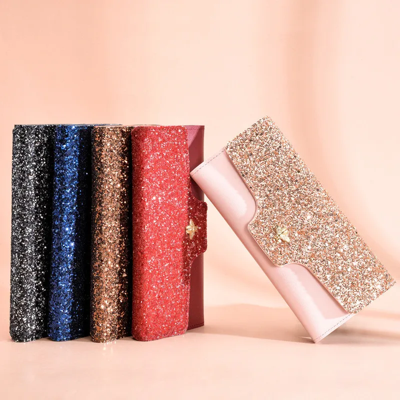 Female Women Long Sequins Wallets Multi-function Zipper Handbag Sequin Wallet, As the picture display
Female Women Long Sequins Wallets Multi-function Zipper Handbag Sequin Wallet, As the picture display