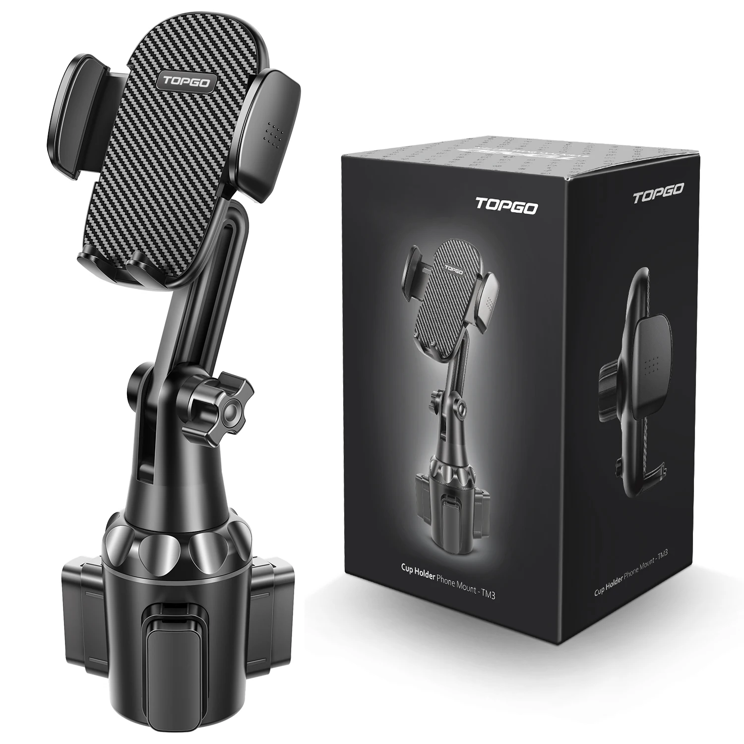 Cup Holder Phone Mount, TOPGO Automobile Cup Holder Smart Phone Cradle with Adjustable Neck, Black
Cup Holder Phone Mount, TOPGO Automobile Cup Holder Smart Phone Cradle with Adjustable Neck, Black