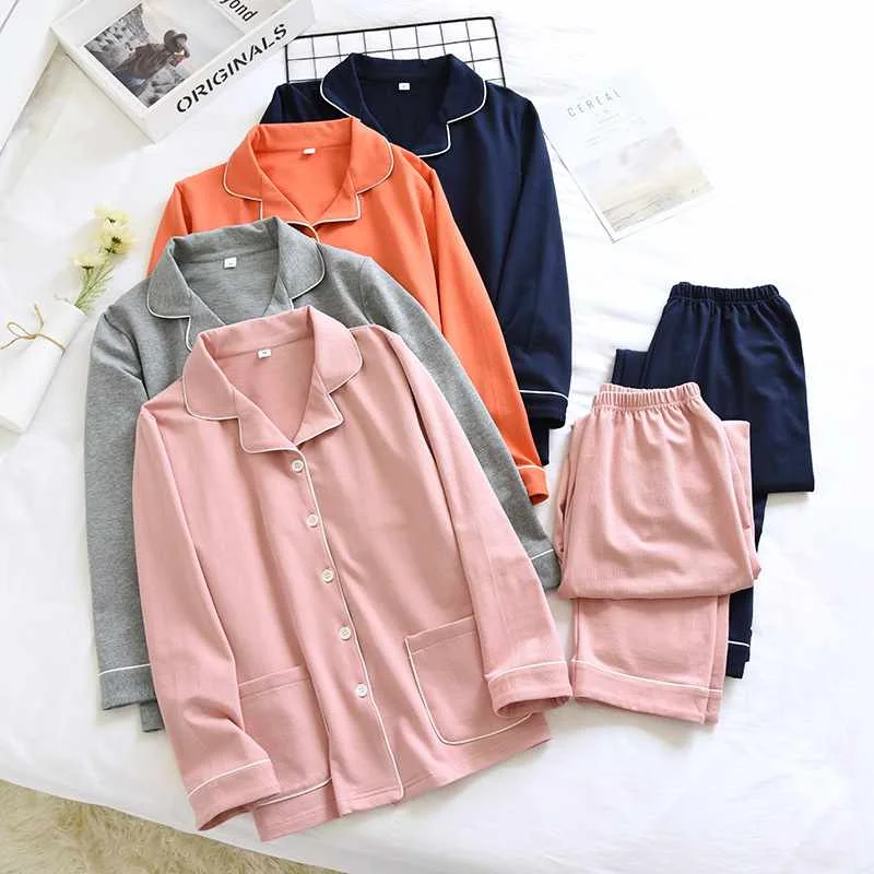 Japanese style new ladies spring and autumn sleepwear suit pure cotton long-sleeved trousers autumn and winter fresh home servic, Required
Japanese style new ladies spring and autumn sleepwear suit pure cotton long-sleeved trousers autumn and winter fresh home servic, Required