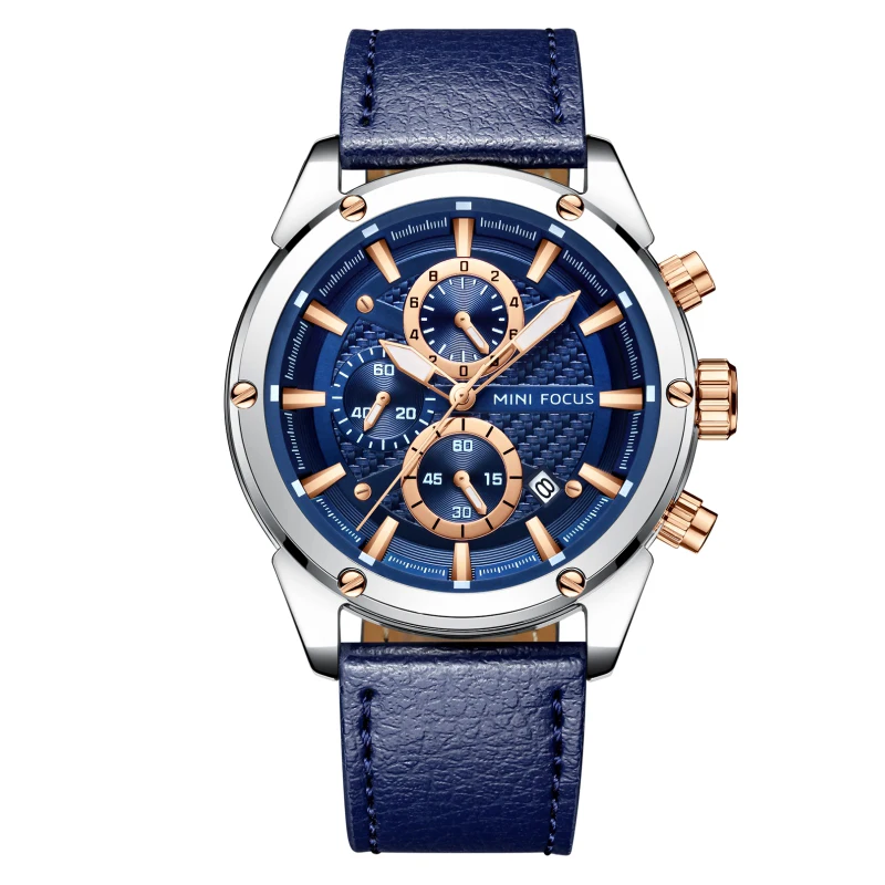 Relogio Masculino MINI FOCUS 0161 Fashion Chronograph Watches Men Wrist Luxury Genuine Leather Straps Watch, Black, blue, red, brown, silver
Relogio Masculino MINI FOCUS 0161 Fashion Chronograph Watches Men Wrist Luxury Genuine Leather Straps Watch, Black, blue, red, brown, silver