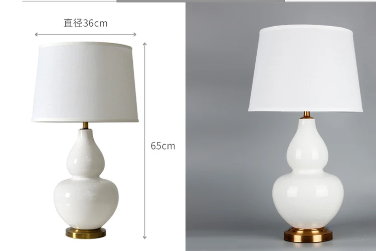 New design modern white ceramic handmade table lamp home decor table light