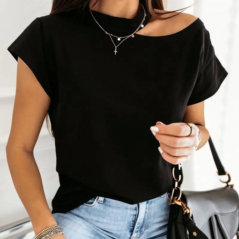 Girls Clothing Off Shoulder Short Sleeve O Neck Ladies Tees Halter 2020 Summer Fashion Casual Women's T-Shirts Tops for Women
Girls Clothing Off Shoulder Short Sleeve O Neck Ladies Tees Halter 2020 Summer Fashion Casual Women's T-Shirts Tops for Women