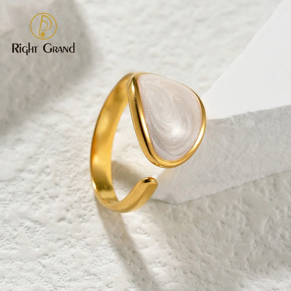 Newest Arrival Geometric Oil Dripping Ring No Fade Gold Plated Stainless Steel Ring Women Jewelry
Newest Arrival Geometric Oil Dripping Ring No Fade Gold Plated Stainless Steel Ring Women Jewelry