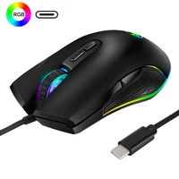 

Ergonomic usb c mouse RGB wired gaming type c mouse with 4 backlight modes