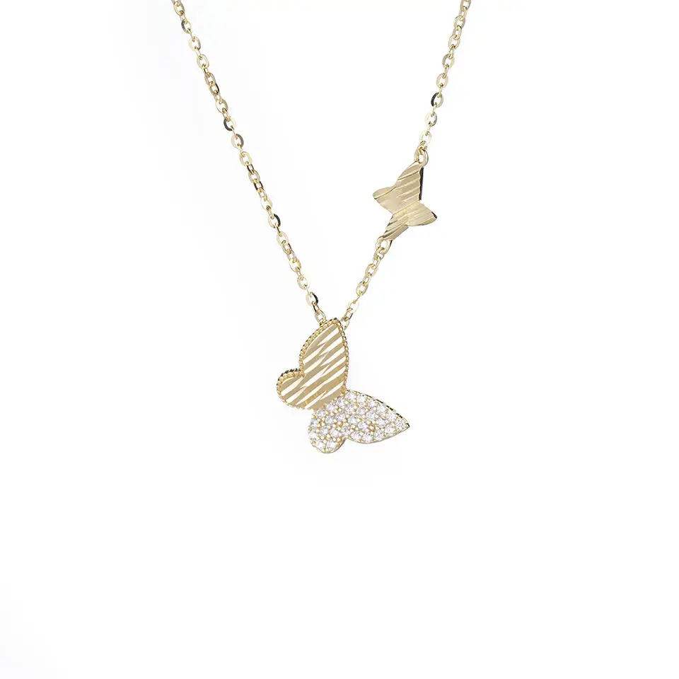 Fashion Jewelry Women Elegant Small 14K Gold Plating Zircon 925 Sterling Silver Cz Butterfly Chain Pendant Necklace
Fashion Jewelry Women Elegant Small 14K Gold Plating Zircon 925 Sterling Silver Cz Butterfly Chain Pendant Necklace