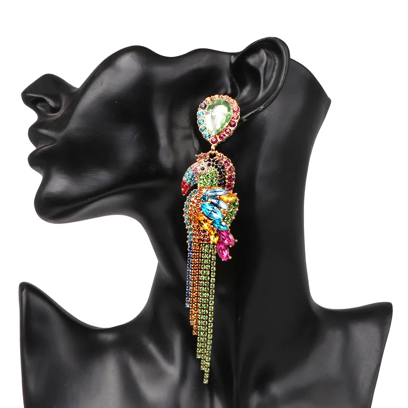 Fashion Multi Color Seed Beaded Bird Parrot Earring Full Crystal Rhinestone Earring Jewelry for Women
Fashion Multi Color Seed Beaded Bird Parrot Earring Full Crystal Rhinestone Earring Jewelry for Women