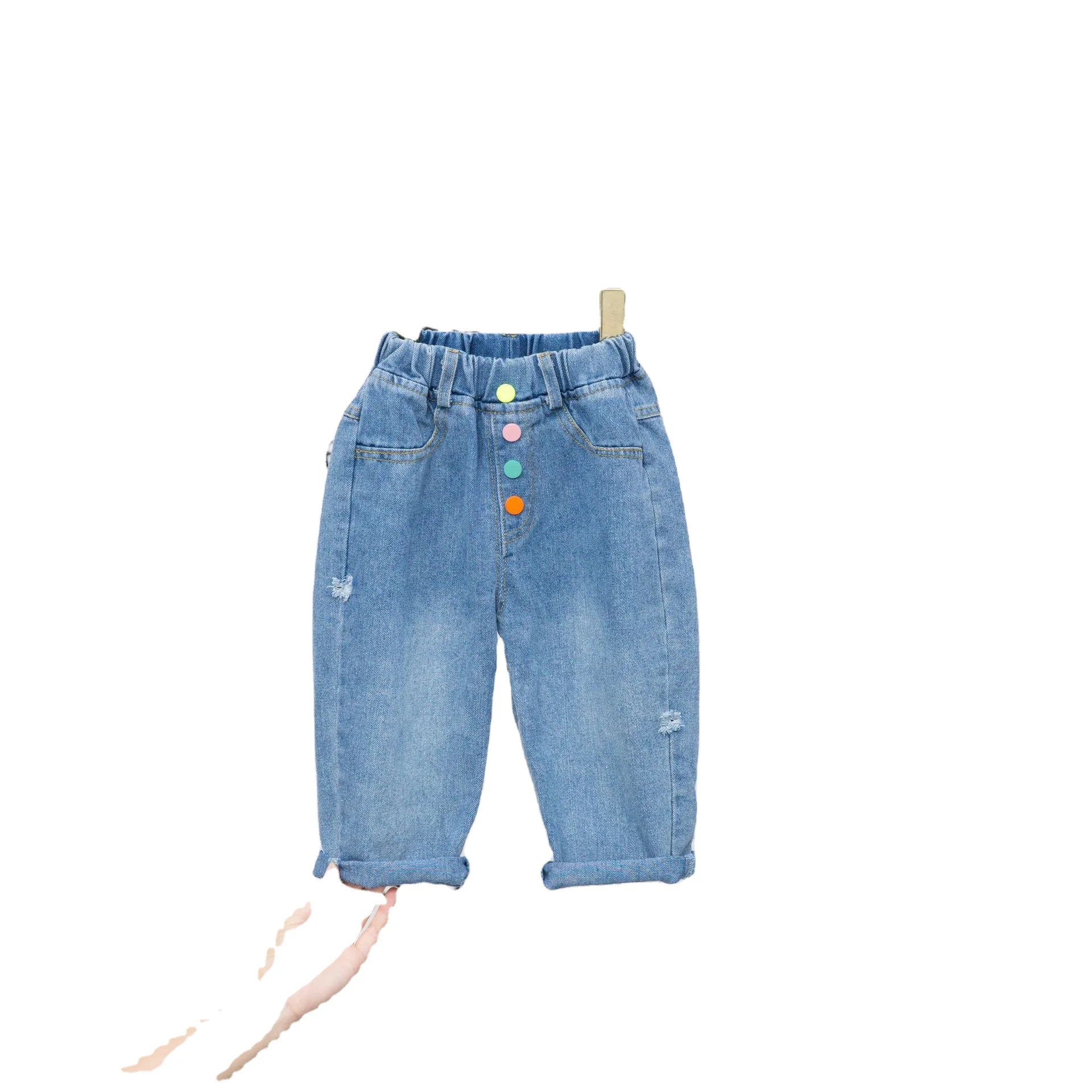 Fashion Foreign Style Bilateral Buckle Children Hipster Joker Jeans Children's Autumn Trousers Fall
Fashion Foreign Style Bilateral Buckle Children Hipster Joker Jeans Children's Autumn Trousers Fall