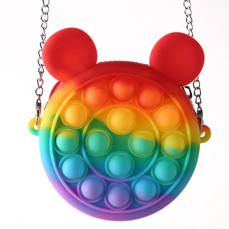 Kid Purses and Handbags Little Girls Silicone Pop It Fidget Toy Kids Coin Purse Mini Handbags Girls Purse, 6 colors in stock, as picture
Kid Purses and Handbags Little Girls Silicone Pop It Fidget Toy Kids Coin Purse Mini Handbags Girls Purse, 6 colors in stock, as picture