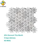 Glass Mosaic Popular Flower Design Glass Marble Stone Mosaic Wall Tile for Sale