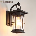 Nordic Modern Square Round Iron Metal Glass LED Outdoor Wall Sconce / Wall Sconce Lamp