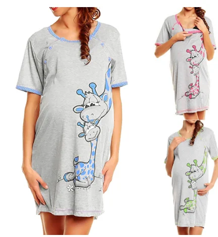 Maternity Dress Women Cartoon Print Short sleeve Nightdress cotton Pregnant casual clothes summer Maternity Dress, Picture color
Maternity Dress Women Cartoon Print Short sleeve Nightdress cotton Pregnant casual clothes summer Maternity Dress, Picture color