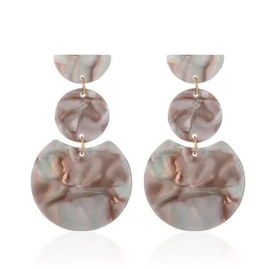 Fashion Statement Acrylic Drop Earrings Women Vintage Resin Round Dangle Earrings Summer Jewelry, Brown, blue, gray
Fashion Statement Acrylic Drop Earrings Women Vintage Resin Round Dangle Earrings Summer Jewelry, Brown, blue, gray