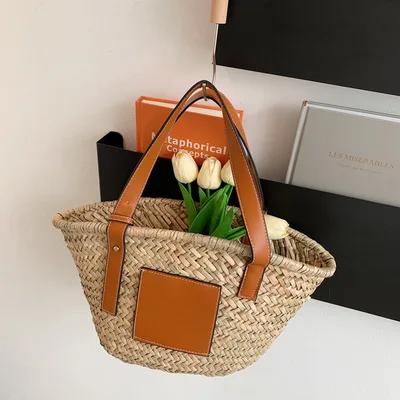 2021 Wholesale Women Handbags Reusable Straw Bags Tote Summer Beach Leather Beach Straw Bags
2021 Wholesale Women Handbags Reusable Straw Bags Tote Summer Beach Leather Beach Straw Bags
