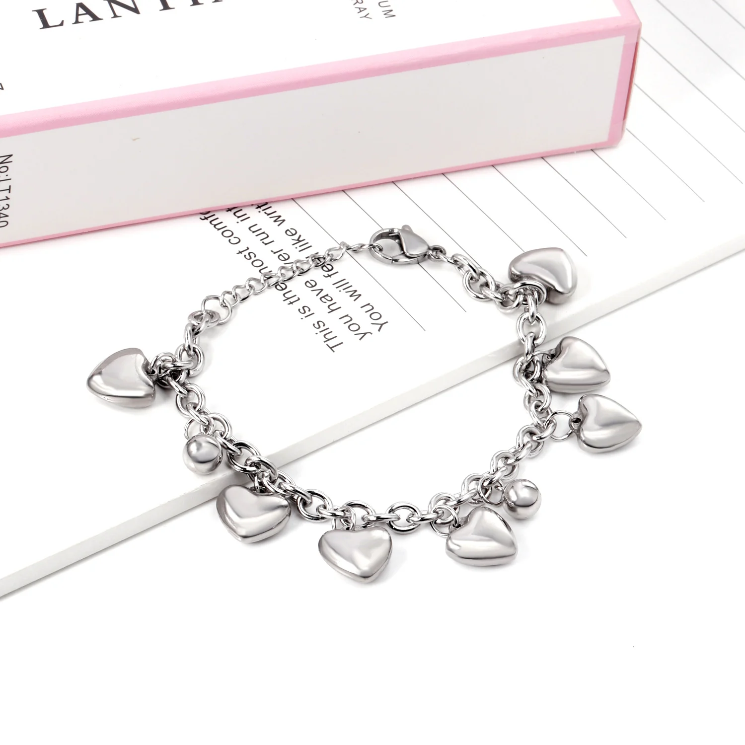 Stainless steel silver chain bracelet design women heart pendant chain bracelet bangles for girl
Stainless steel silver chain bracelet design women heart pendant chain bracelet bangles for girl