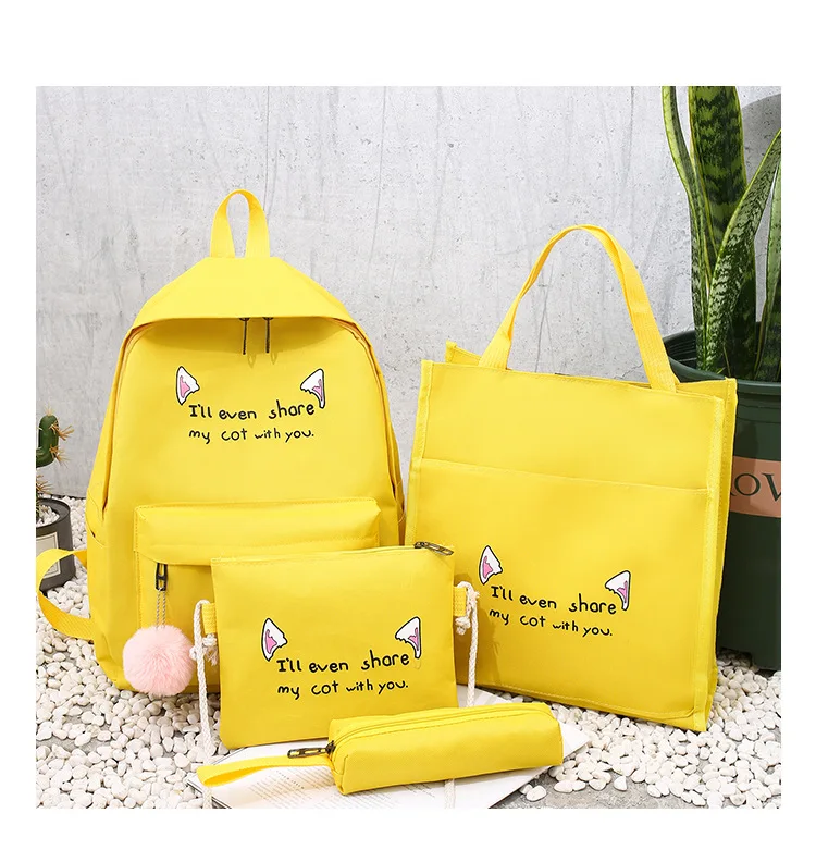 Customized College Bag 4-Piece Set Women'S Backpack Girls College Backpack Waterproof Rucksack
Customized College Bag 4-Piece Set Women'S Backpack Girls College Backpack Waterproof Rucksack